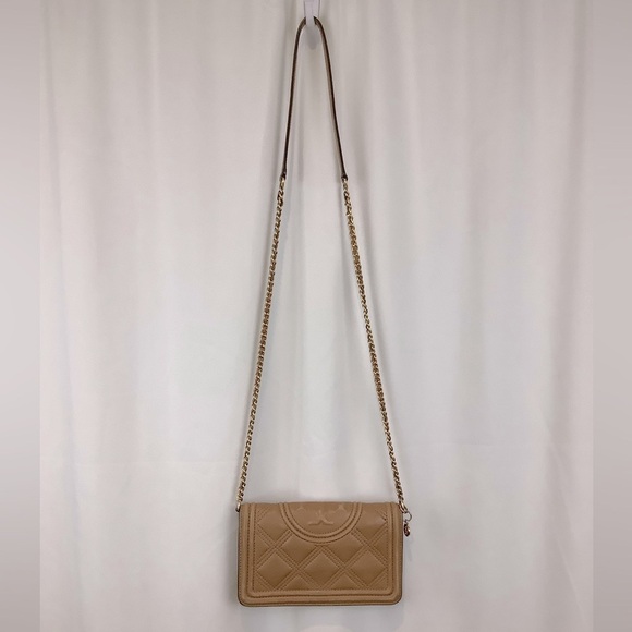 Tory Burch Quilted Leather Fleming Soft Wallet on Chain Bag - Picture 2 of 16